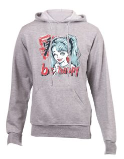 Be_Happy_Gray_Hoodie_FreshInk