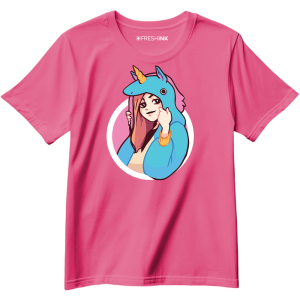unicorn girl pink freshink